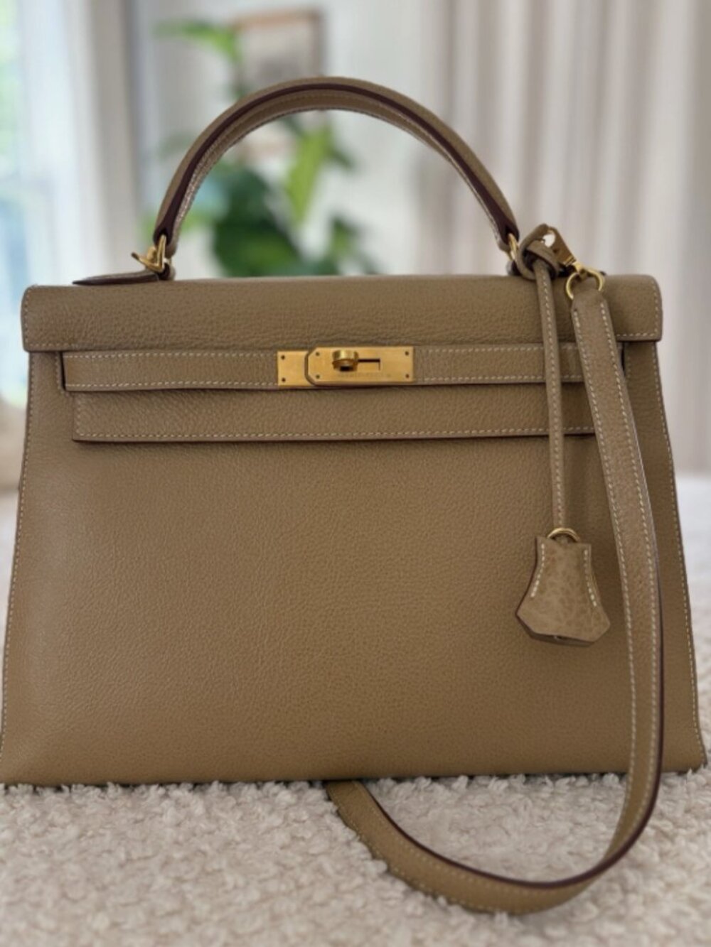 Hermes Kelly Bag Tan Beautiful Color Camel 32? Year 2000